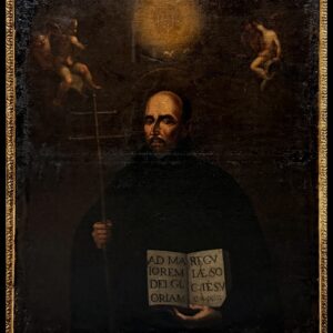 Escuela Virreinal Mexicana (c. 1700) - Retrato de San Ignacio