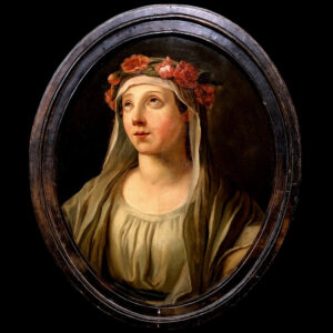 Joseph-Marie Vien (1716-1809), Círculo de - Joven Virgen Vestal Coronada de Rosas