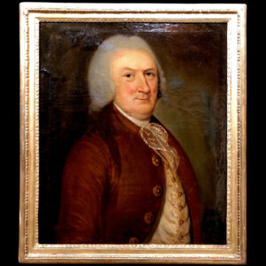 Escuela parisina (c. 1770) - Retrato de un caballero con abrigo rojo.