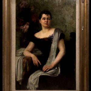 Cécile Chalus (siglo XIX) - Retrato monumental de una mujer elegante