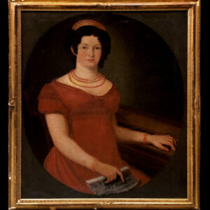 Escuela del Imperio (c. 1800) - Retrato de una dama al piano