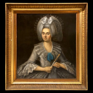 Escuela parisina (c. 1780) - Retrato de una gran dama con peinado extravagante