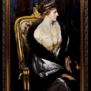 Escuela española (años 60) - Retrato de la reina Victoria Eugenia de Battenberg