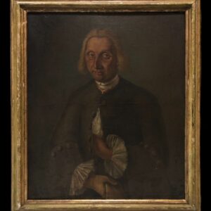 Escuela piamontesa (circa 1770) - Retrato de un cortesano con abrigo.