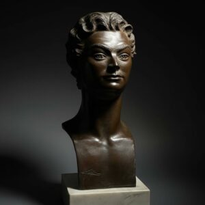 Escuela Española (años 60) - Cabeza de Apolo de bronce