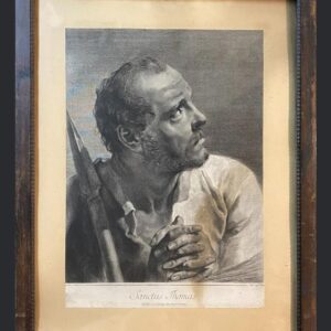 Dos grabados antiguos de Santo Tomás y San Andrés – Siglo XVIII