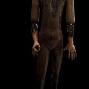 Santo de tamaño natural tallado en madera policromada – España, siglo XVIII