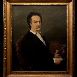Josep Nin I Tudó (1840-1908) - Retrato del pintor Carlos Luis De Ribera, maestro del artista