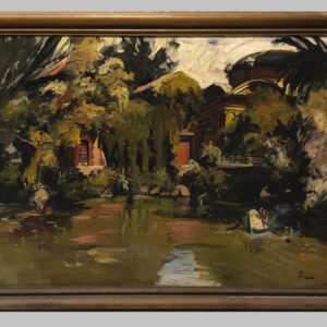 Josep Truco Prat (1923-1986) - El lago del parque de la Ciutadella de Barcelona