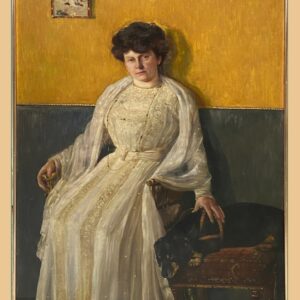 Maximilian Ullmann (XIX-XX) - Retrato de una dama con un perro