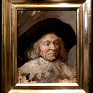 Escuela Europea (c. 1900) - Retrato de un caballero holandés (al estilo de Frans Hals)