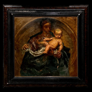 Escuela de español (c. 1800) - Madonna en la cátedra