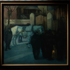 Alberto María Rossi (1879-1965) - Buenos Aires: Muelles y caballos en La Boca