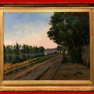 Ernest Joachim Dumax (1811-?) - Canalside