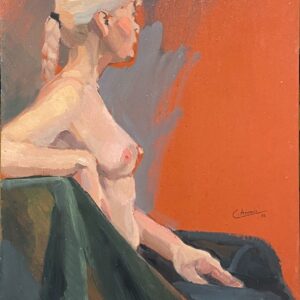 Escuela española contemporánea - Magnífico desnudo femenino