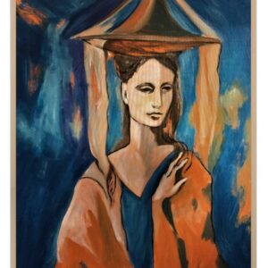 Escuela española moderna - Retarto de una mujer mallorquina (inspirada en Picasso)