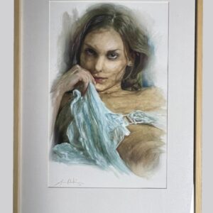 Juan Lobatón (1943) - Elegante desnudo femenino en colores pastel