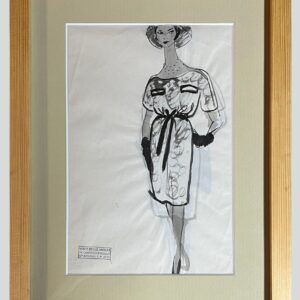 Denise Arokas (1932-?) [Última musa de Matisse] - Gouache, Joven elegante