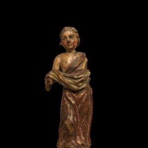 San Juan Bautista, tallado en madera policromada - España, siglo XVII