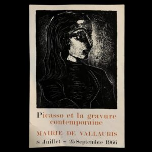 Cartel original de la exposición de Picasso, grabado, Vallauris - Siglo XX